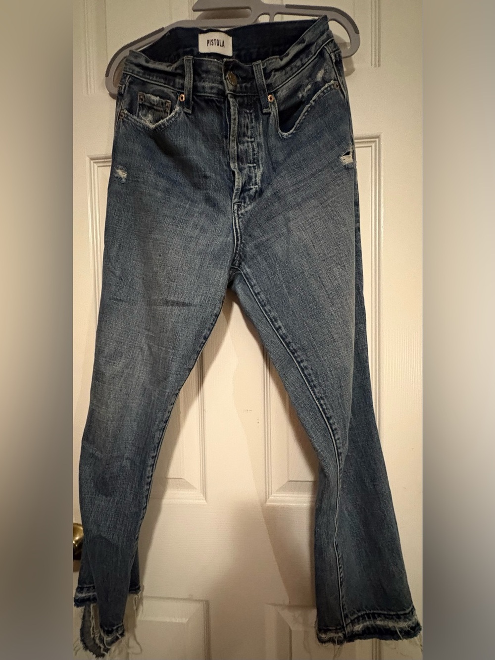 pistola Mid Wash Straight Leg Jeans